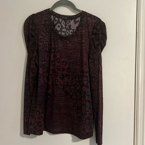 Studio by JPR - Beautiful shimmer blouse. Black purple size Large.